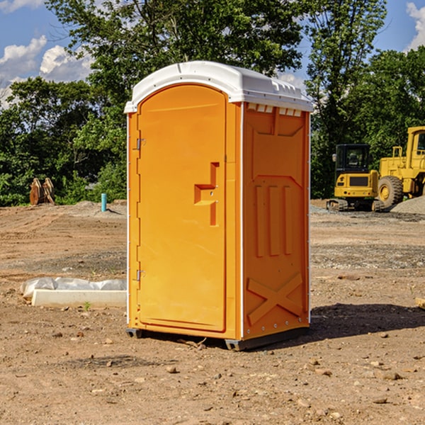 can i customize the exterior of the porta potties with my event logo or branding in Monroe County IA